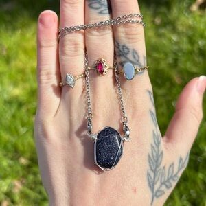 Goldstone interchangeable necklace